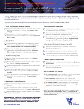 HIPAA Readiness Checklist 2026